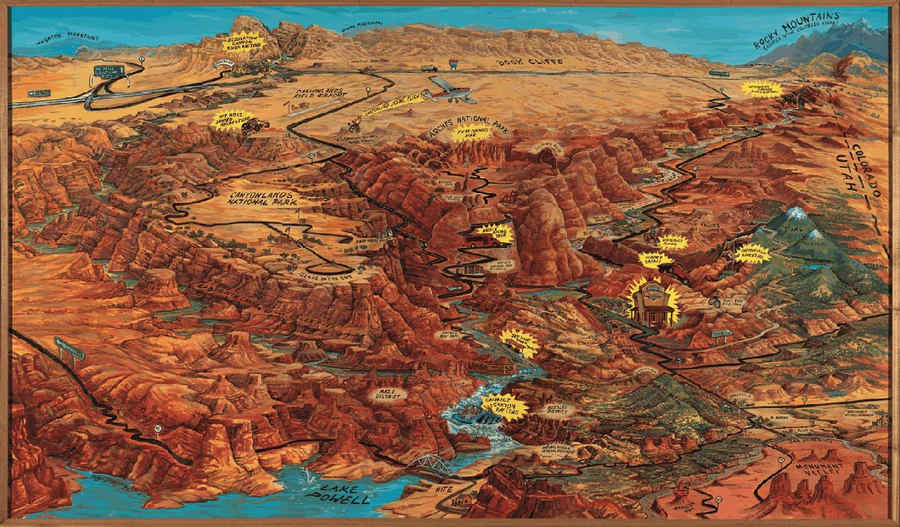 Mappa area moab utah