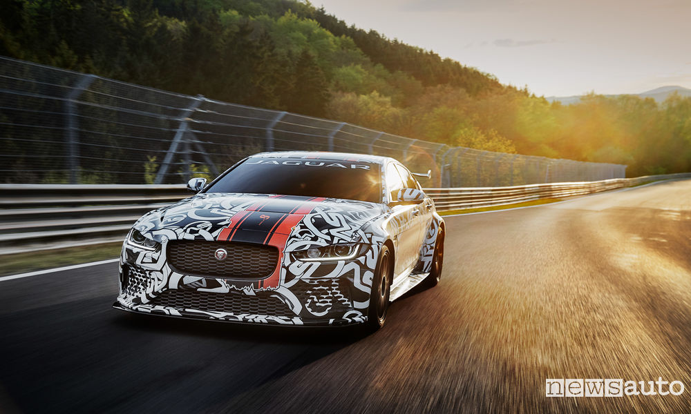 Jaguar XE SV Project 8 prototype testing Nurburgring