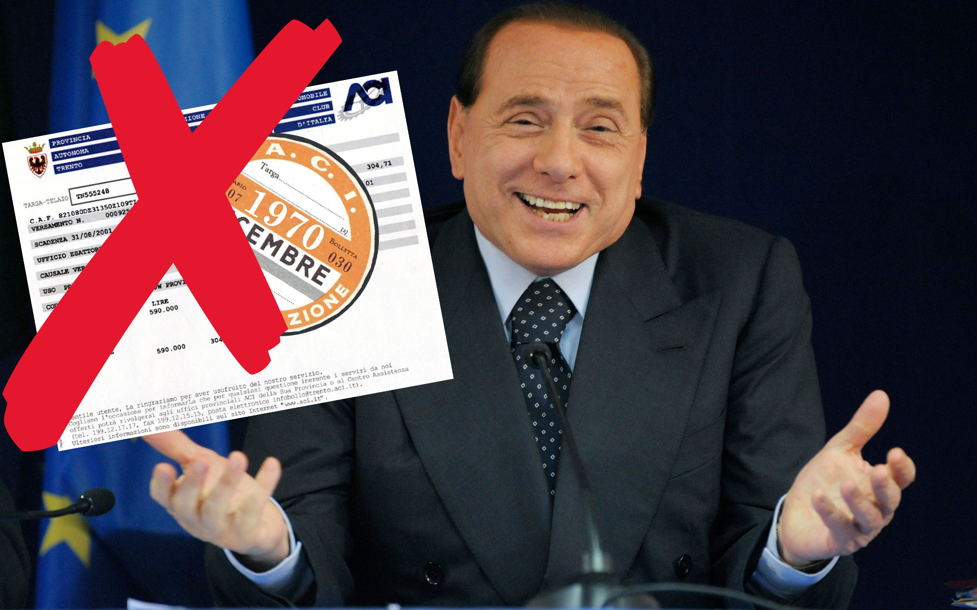 Silvio Berlusconi abolisce il bollo auto
