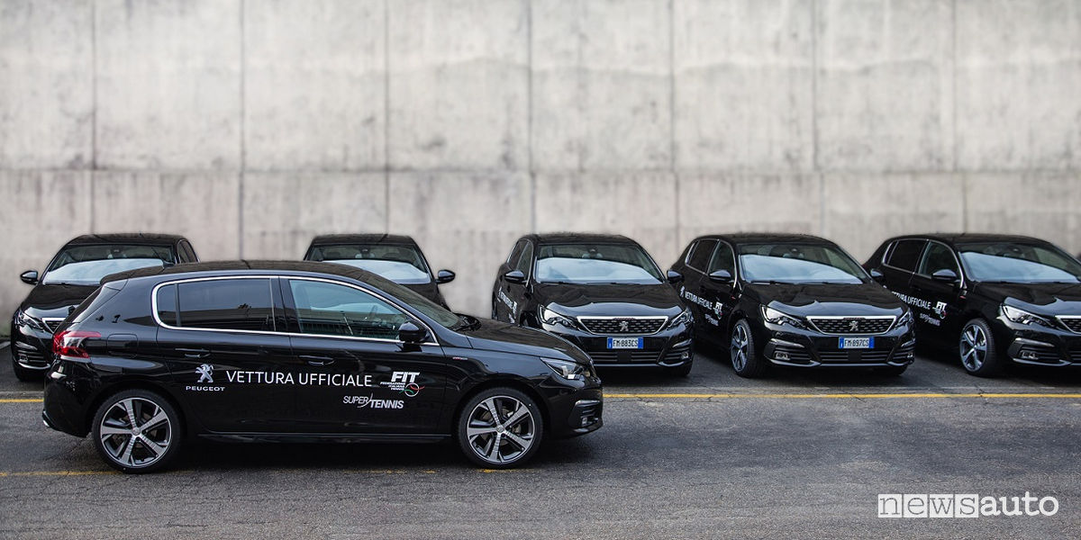 Peugeot e il tennis, Nuova 308 GT Line auto ufficiale FIT