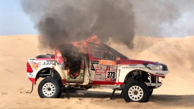 Dakar 2018 incendio Toyota-Hilux Alicia Reina 373