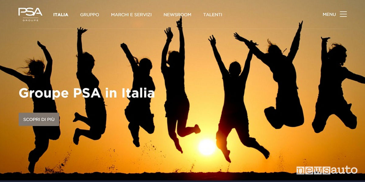 sito web per Groupe PSA Italia