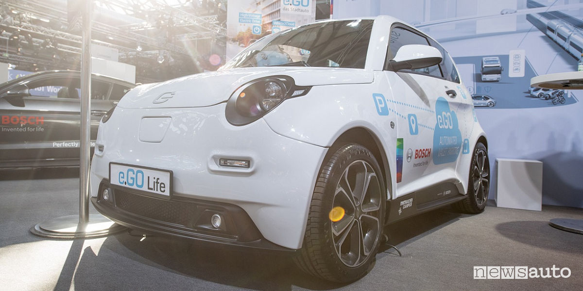 Parcheggio autonomo Bosch e.GO