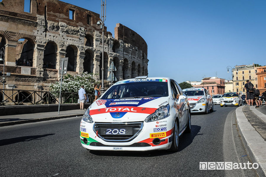 Peugeot 208 R2 De Tommaso/Ferrara Colosseo Rally di Roma Capitale 2018