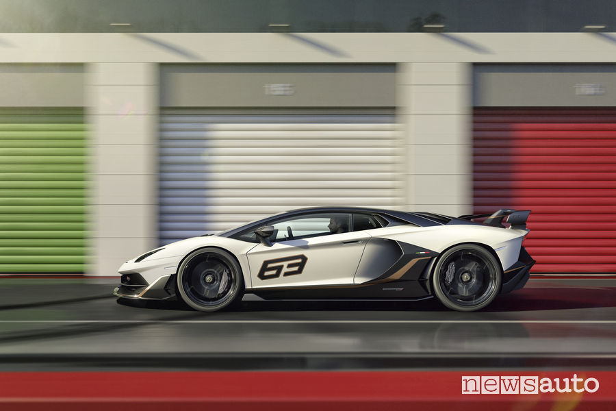 Lamborghini_Aventador SVJ 63 vista laterale