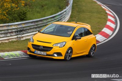 Opel Corsa GSi 2019 in pista al Nürburgring-Nordschleife
