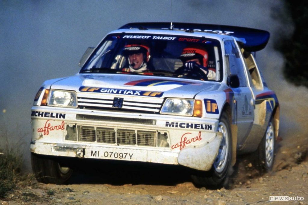 Peugeot 205 Turbo 16 al Rally Mille Miglia del 1986