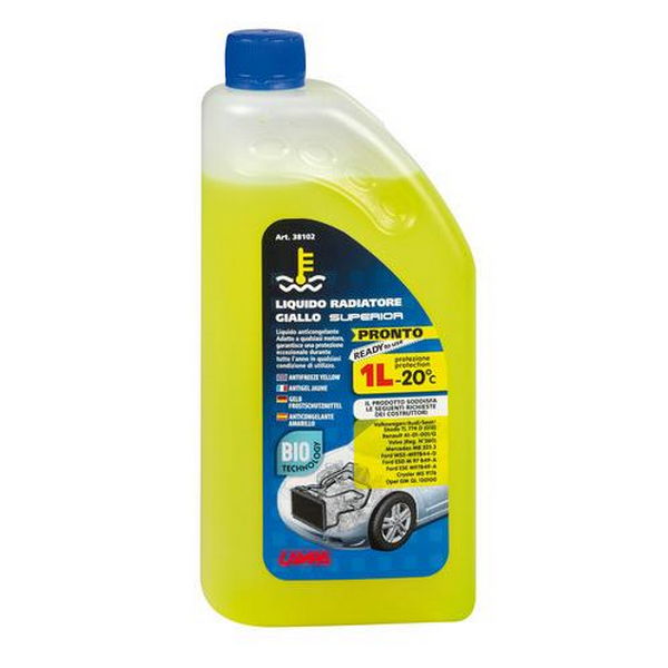 Liquido antigelo di colore giallo Lampa