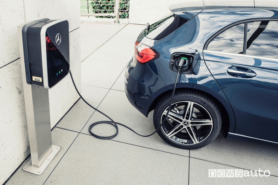 Mercedes-Benz Classe A Plug-in-Hybrid ricarica da wallbox