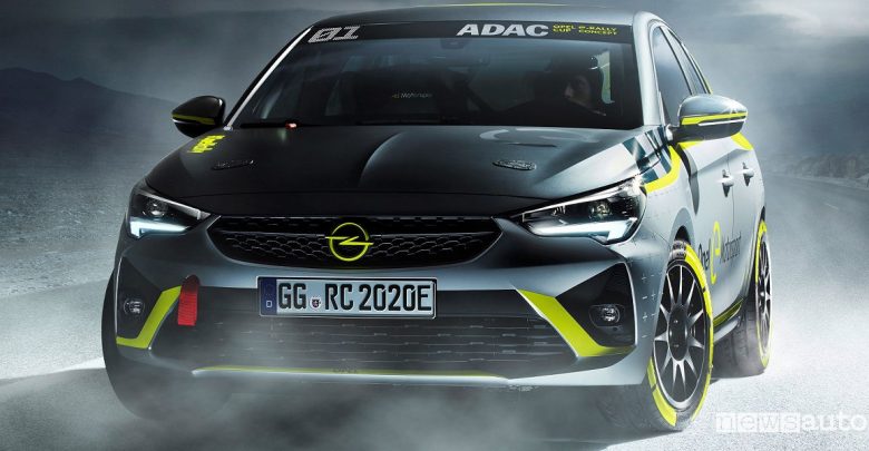 Opel Corsa e- Rally auto da rally elettrica