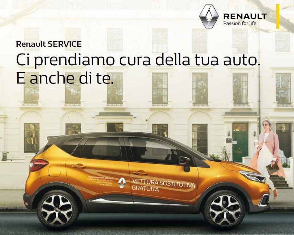 Locandina programma “Vettura sostitutiva gratuita” Renault