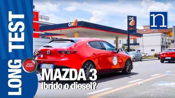 Mazda 3 prova comparativa, test diesel benzina ibrido X