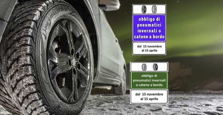 Obbligo catene da neve e pneumatici invernali Lazio