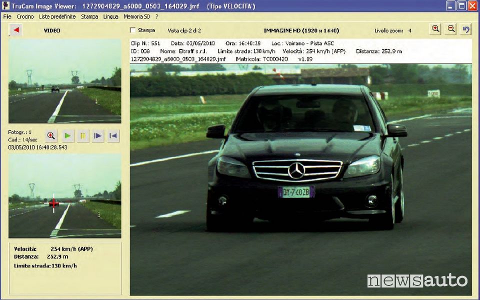 autovelox TruCam telelaser video in HD
