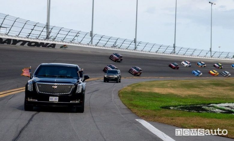 Donald Trump in pista alla 500 miglia di Daytona Nascar