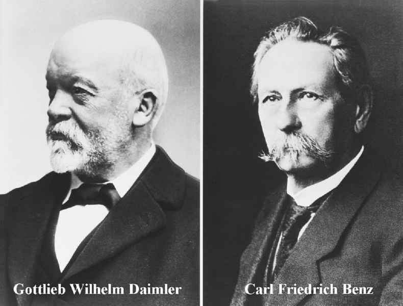 L'ing. Gottlieb Daimler con Carl Benz
