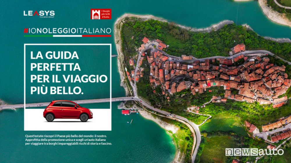 Locandina Io Noleggio Italiano con Leasys e I Borghi più Belli d’Italia