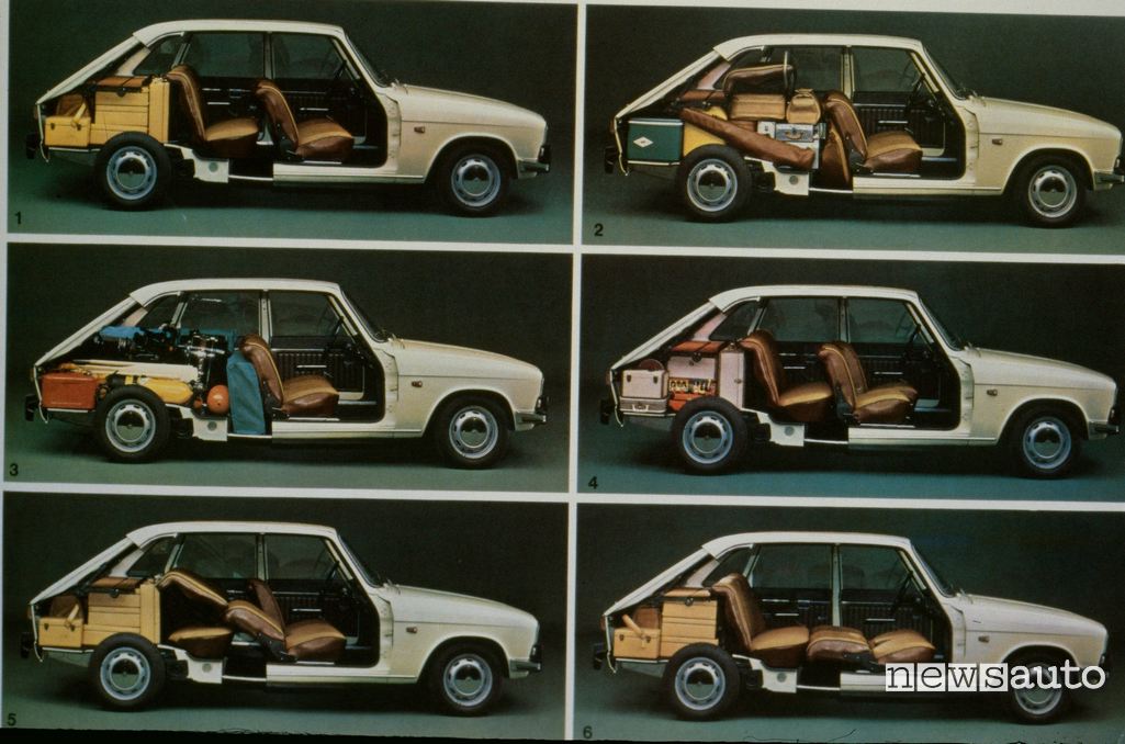 Renault 16 interni configurazioni sedili