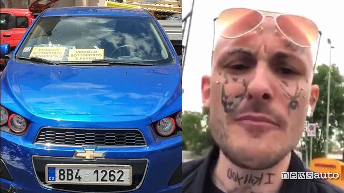 Chevrolet Avevo sequestrata di 1727 wrlstar Algero Corredini quello di Ho preso er muro fratellì
