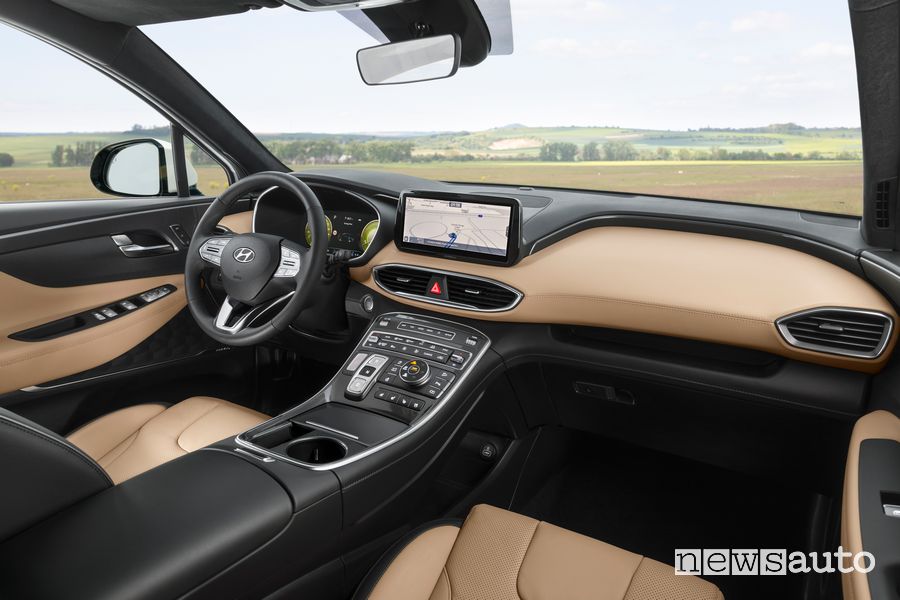 Navigatore touchscreen 10,25 pollici abitacolo Hyundai Santa Fe