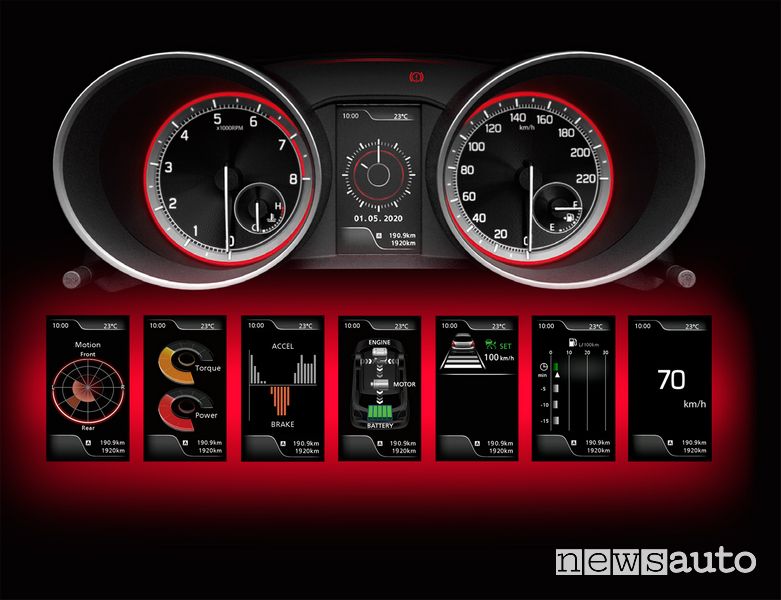 Info quadro strumenti Suzuki Swift Hybrid