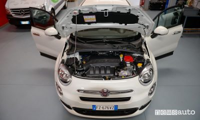 Vano motore Fiat 500X benzina trasformata in metano