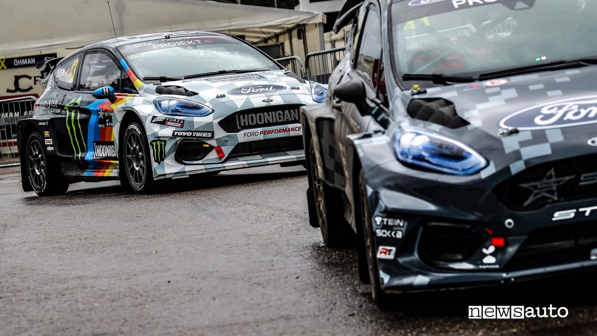 auto rally elettrica ford fiesta erx ken block