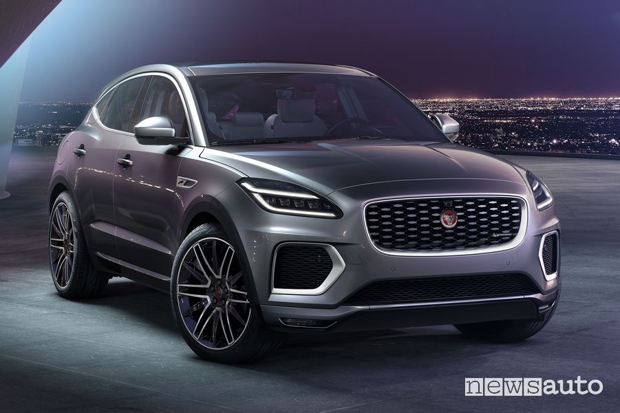 Vista di profilo nuova Jaguar E-Pace