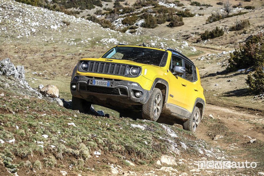 Jeep Renegade Trailhawk salita sullo sterrato