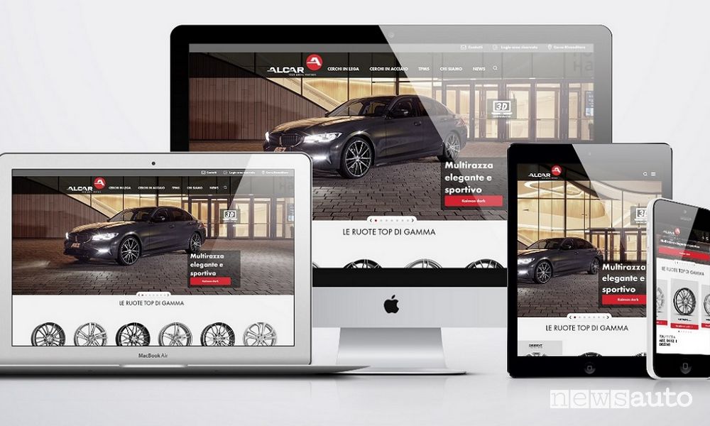 Sito web Alcar Italia configuratore cerchi
