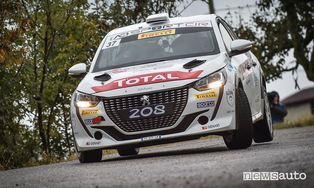 Rally Due Valli 2020, vittoria Peugeot Andreucci