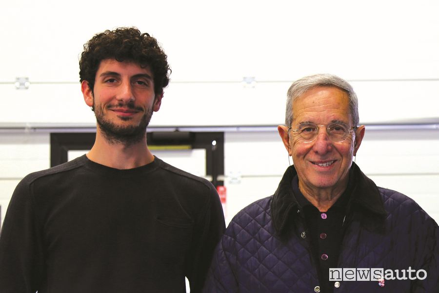 Davide Cironi insieme all'ingegnere Mauro Forghieri