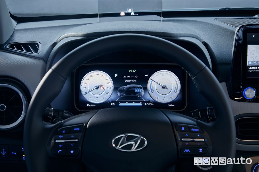 Cruscotto digitale da 10,25" abitacolo nuova Hyundai Kona Electric