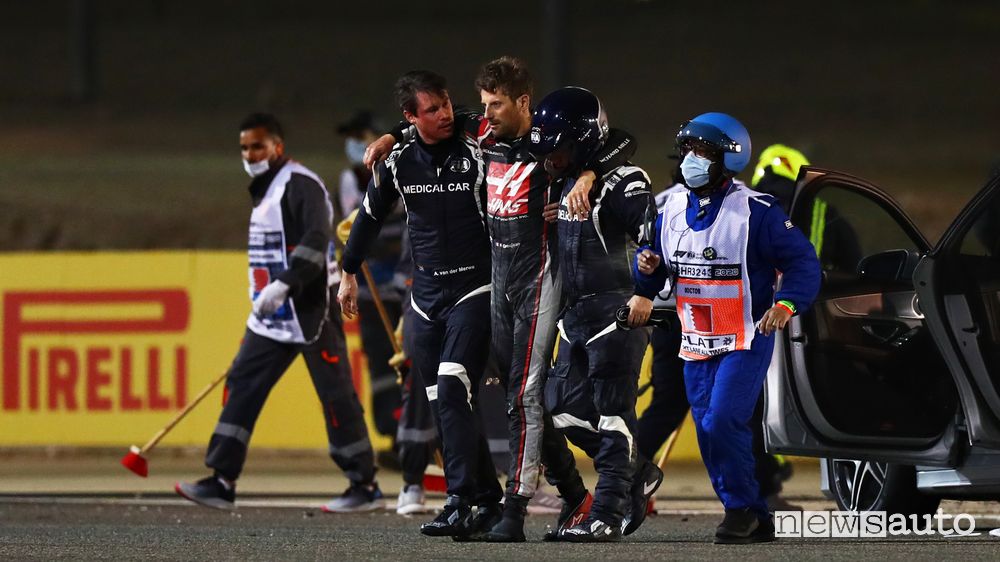 Grosjean come sta dopo l'incidente in Bahrain