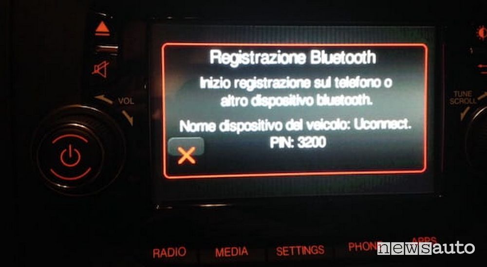 Collegamento Bluetooth auto registrazione dispositivo