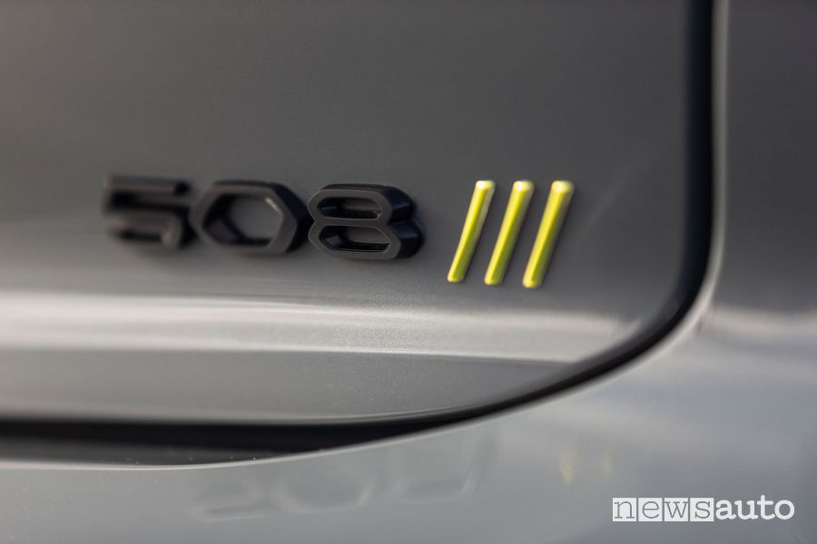 Logo 508 PSE portellone posteriore Peugeot 508 Sport Engineered