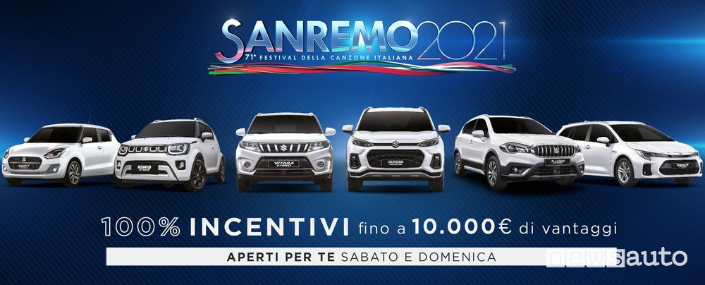 Porte Aperte nelle concessionarie Suzuki nel periodo del Festival di Sanremo