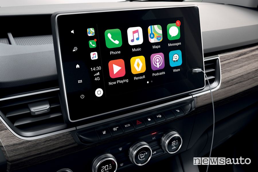 Infotainment Apple CarPlay abitacolo nuovo Renault Kangoo