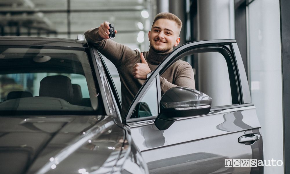 neopatentato alla guida di un'auto con noleggio a lungo termine