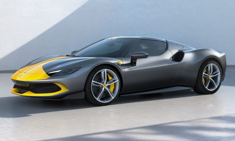 Vista di profilo Ferrari 296 GTB Assetto Fiorano