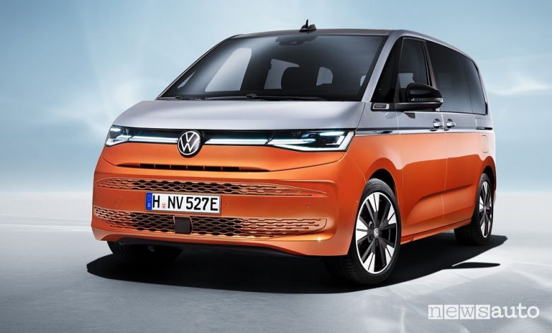 Vista di profilo Volkswagen Multivan Bulli