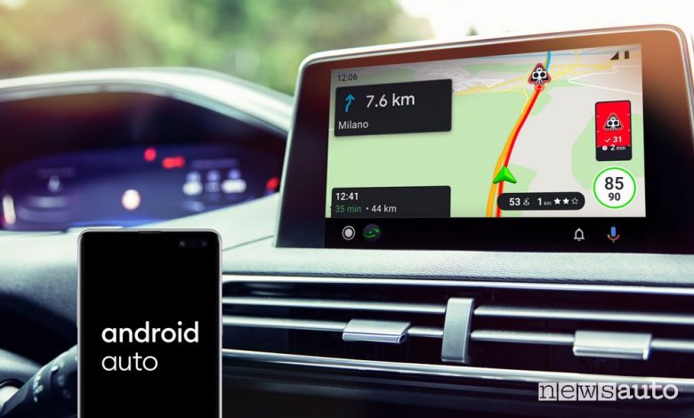 App navigatore COYOTE, compatibilità con Android Auto