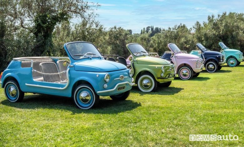 Fiat 500 Jolly Icon-e Spiaggina elettrica nei nuovi colori