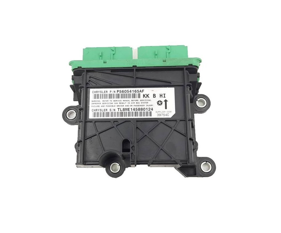 ECUs and car components that are in short supply due to the chip crisis: in the photo an air bag control unit of a Jeep