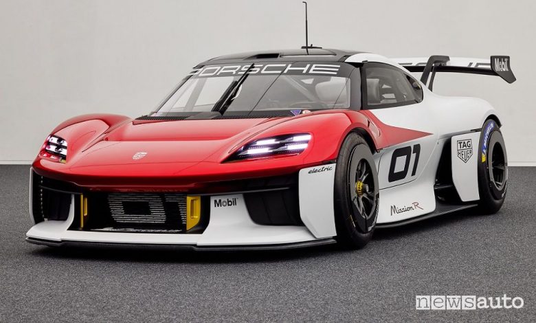 Porsche Mission R, caratteristiche auto elettrica da corsa