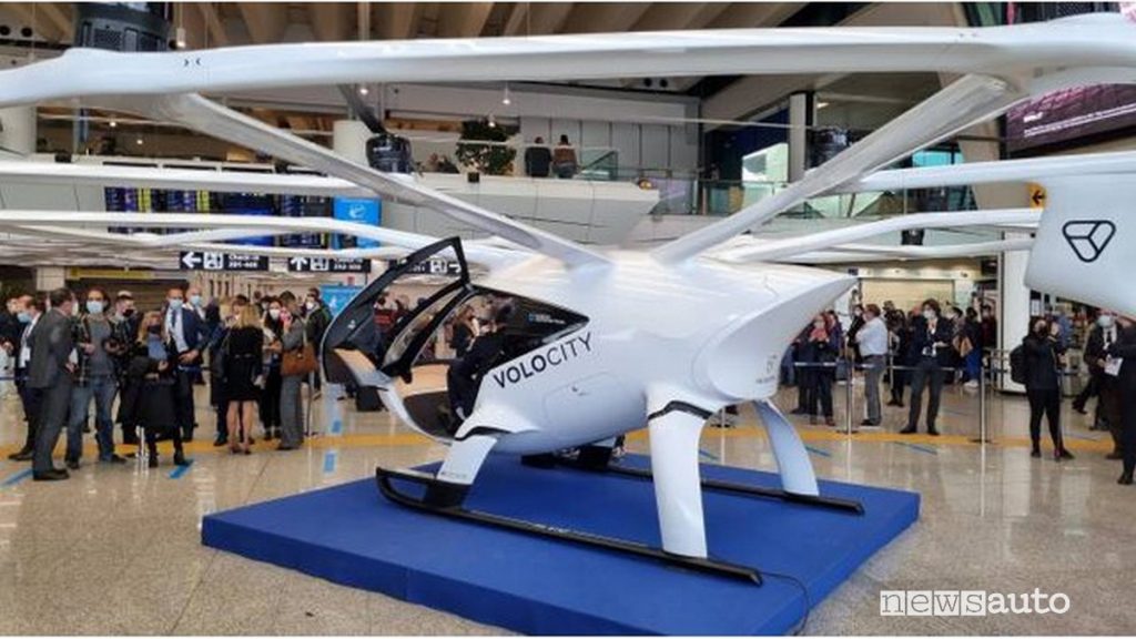 L'elicottero di Volocity costruito dalla Volocpoter, il taxi drone
