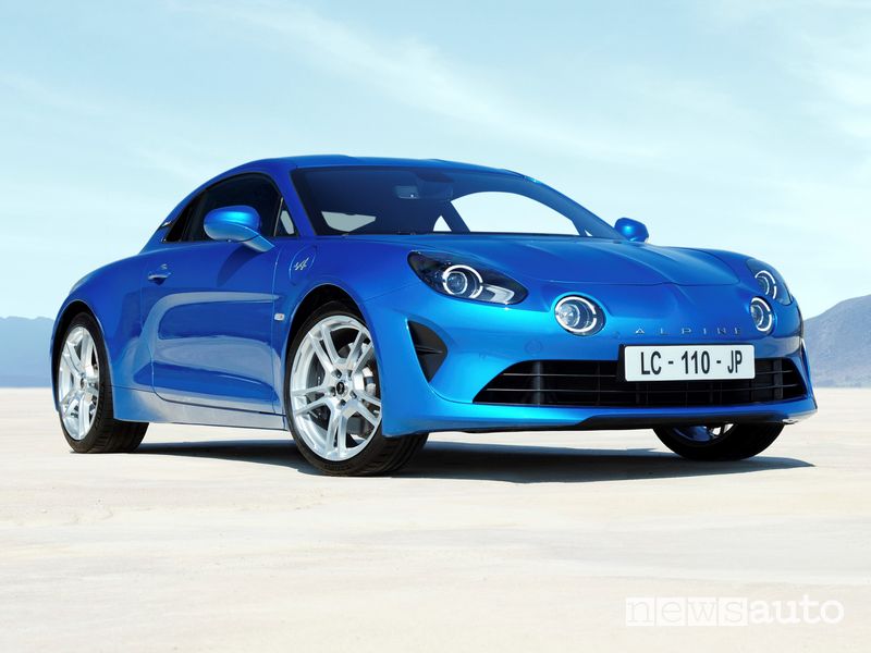 Vista di profilo nuova Alpine A110