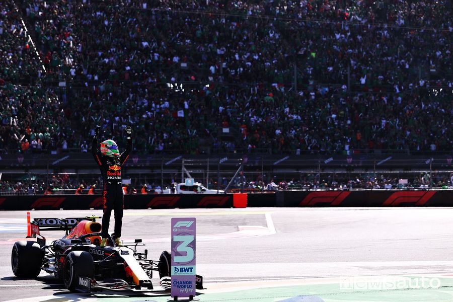 F1 Gp Messico 2021 podio Red Bull Sergio Perez