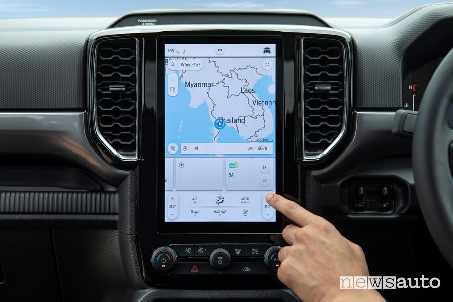 Navigatore touchscreen SYNC4 Ford Ranger Sport