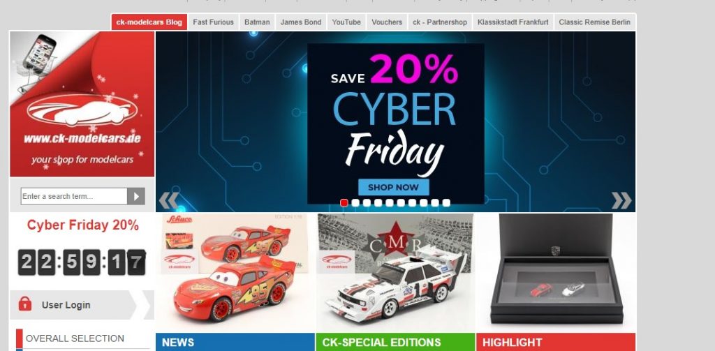 Model cars Black Friday offer